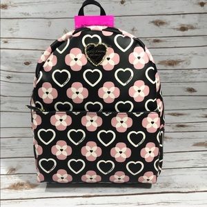 Betsey Johnson Floral Hearts Backpack NWT